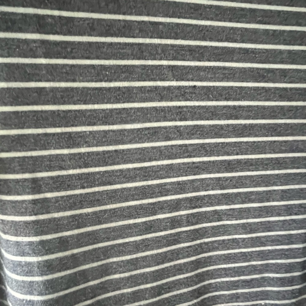 LIKE NEW SHEIN LUNE Striped Print Pocket Patched Ruffle Trim Tee - Sz Medium/6 - Picture 5 of 11